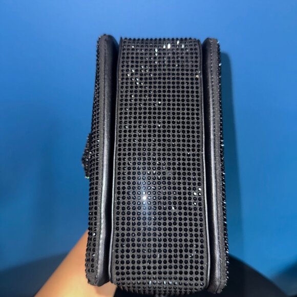 Valentino One Stud Rhinestone Black Bag - Picture 5 of 6